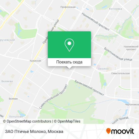 Карта ЗАО  Птичье Молоко