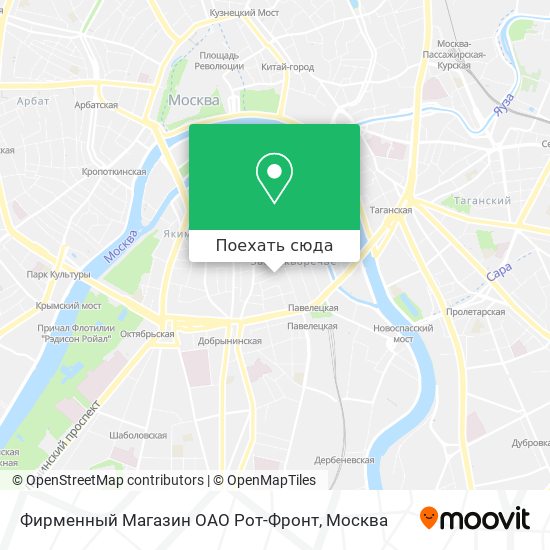 Карта Фирменный Магазин ОАО  Рот-Фронт
