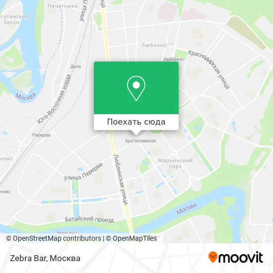 Карта Zebra Bar