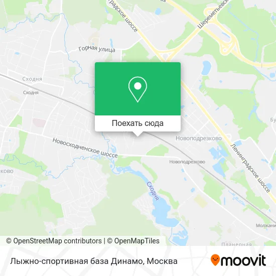 Карта Лыжно-спортивная база  Динамо