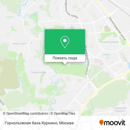 Карта Горнолыжная база Куркино