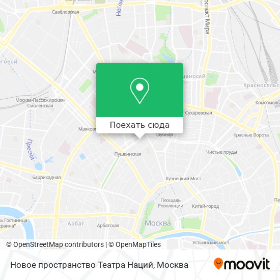 Карта Новое пространство Театра Наций
