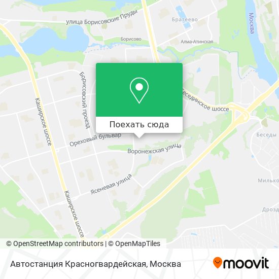 Автовокзал красногвардейский москва на карте метро