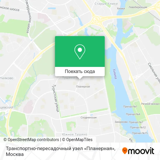 Карта Транспортно-пересадочный узел «Планерная»