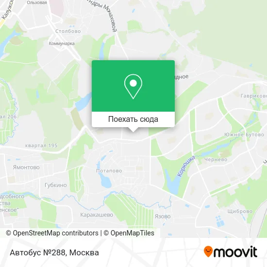Карта Автобус №288