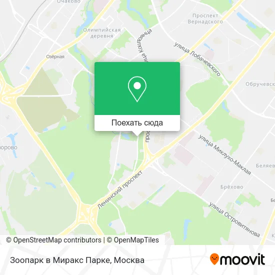 Карта Зоопарк в Миракс Парке