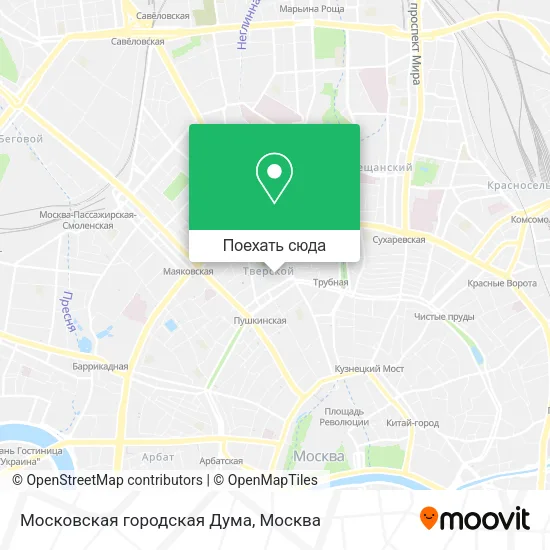 Карта Московская городская Дума
