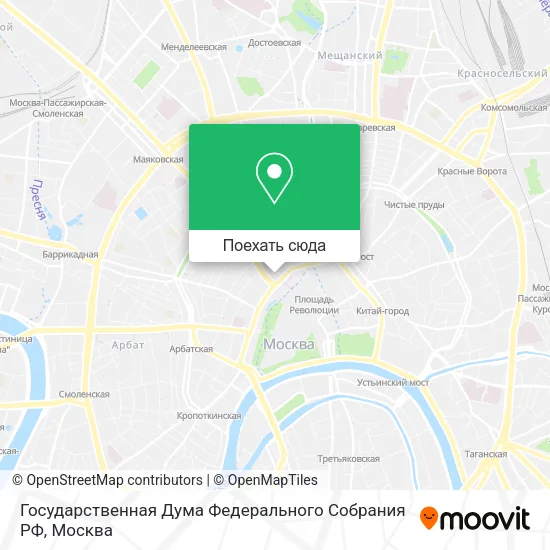 Карта Государственная Дума Федерального Собрания РФ