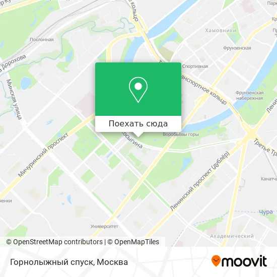 Карта Горнолыжный спуск