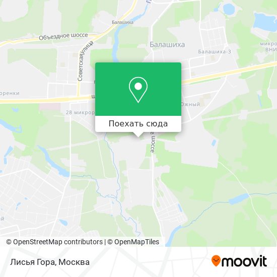 Лисья гора балашиха карта