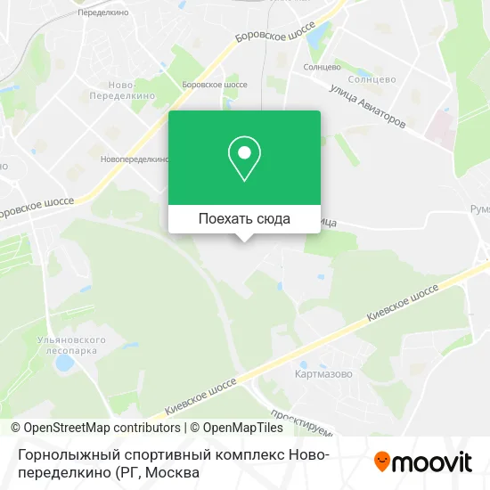 Карта Горнолыжный спортивный комплекс  Ново-переделкино