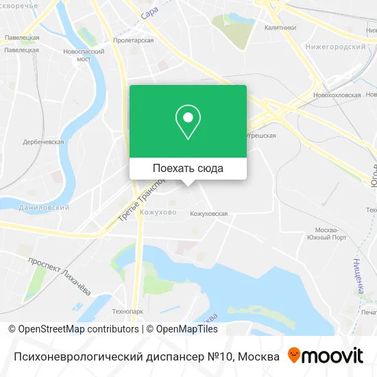 Карта Психоневрологический диспансер №10