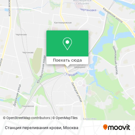 Карта Станция переливания крови