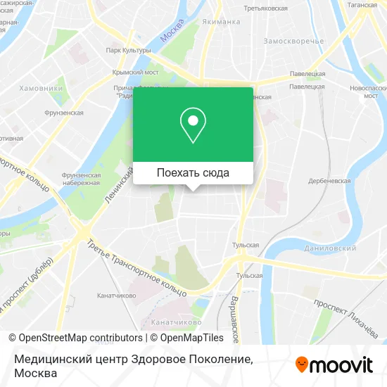 Карта Медицинский центр  Здоровое Поколение