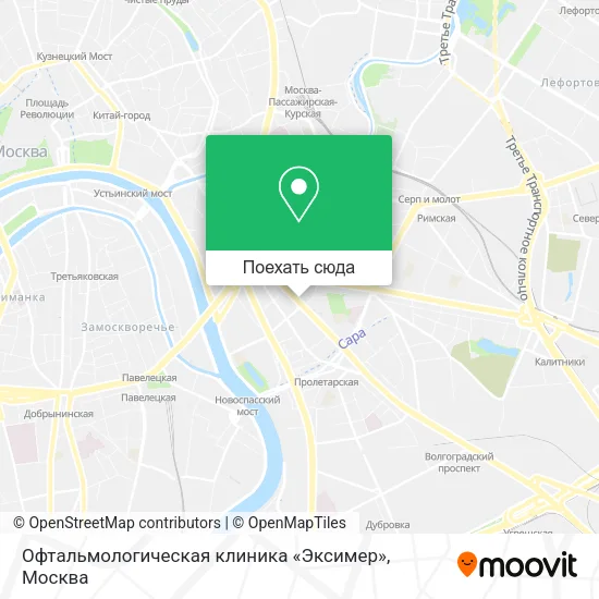 Карта Офтальмологическая клиника «Эксимер»