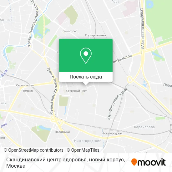 Карта Скандинавский центр здоровья, новый корпус