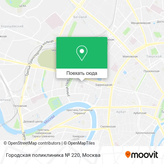 Карта Городская поликлиника № 220