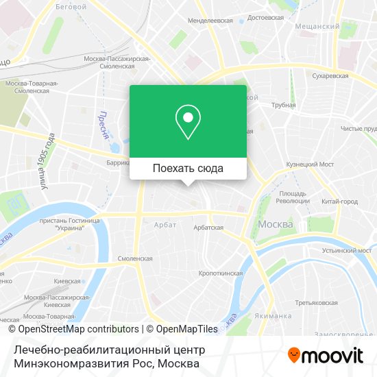 Карта Лечебно-реабилитационный центр Минэкономразвития Рос