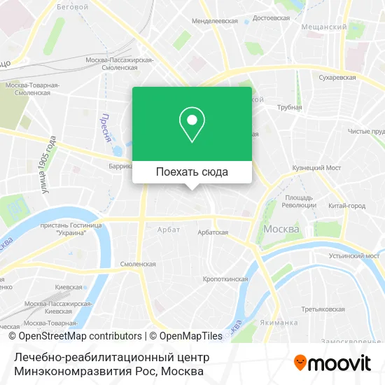 Карта Лечебно-реабилитационный центр Минэкономразвития Рос