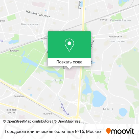 Карта Городская клиническая больница №15