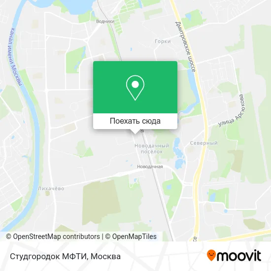 Карта Студгородок МФТИ