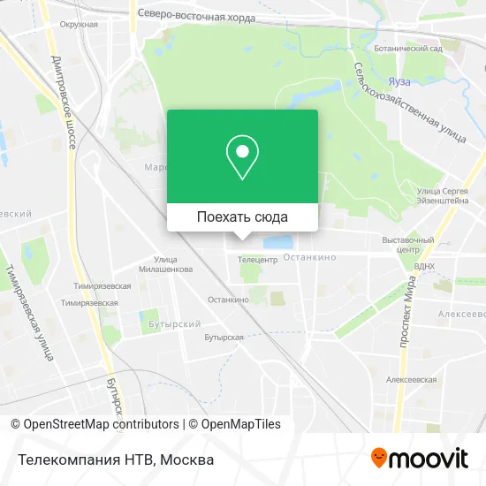 Карта Телекомпания НТВ
