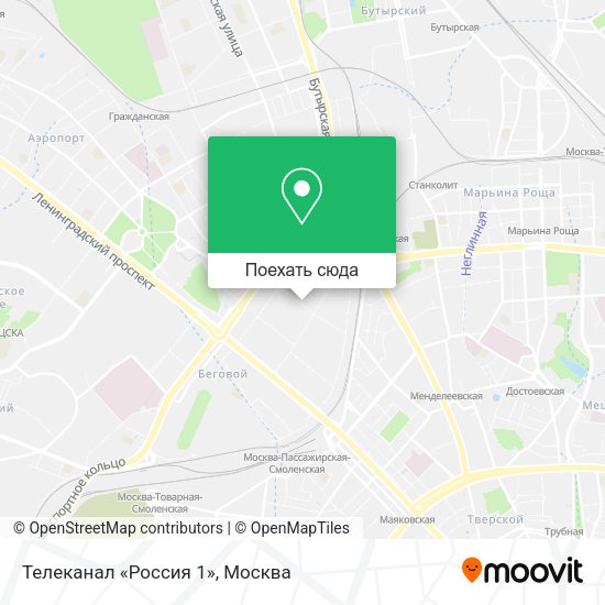 Карта Телеканал «Россия 1»