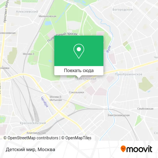 Карта Детский мир
