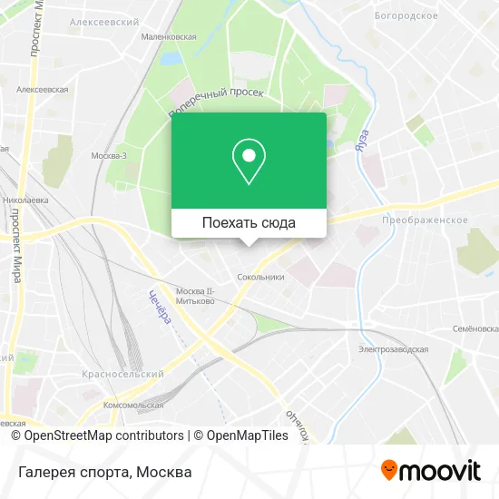 Карта Галерея спорта