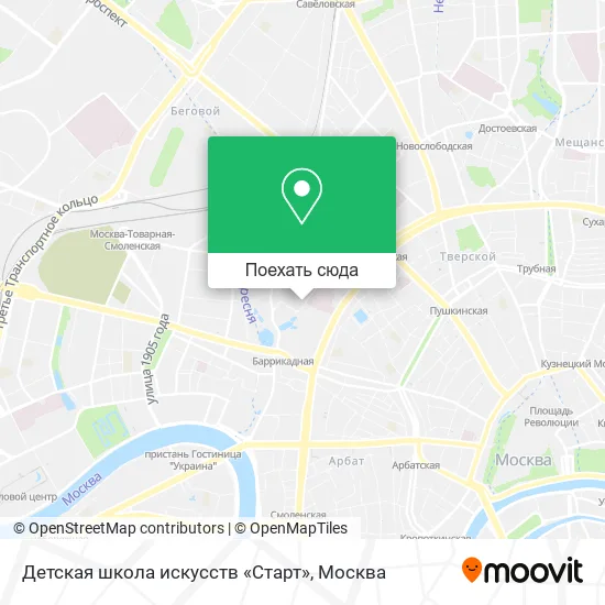 Карта Детская школа искусств «Старт»