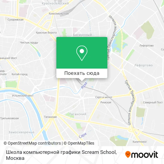 Карта Школа компьютерной графики Scream School