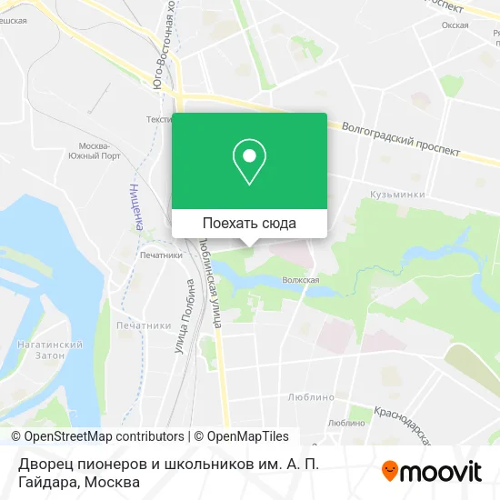 Карта Дворец пионеров и школьников им. А. П. Гайдара