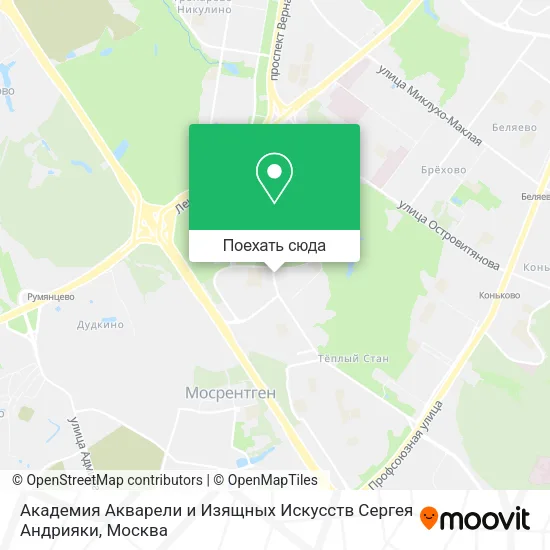 Карта Академия Акварели и Изящных Искусств Сергея Андрияки