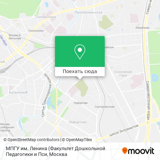 Карта МПГУ им. Ленина