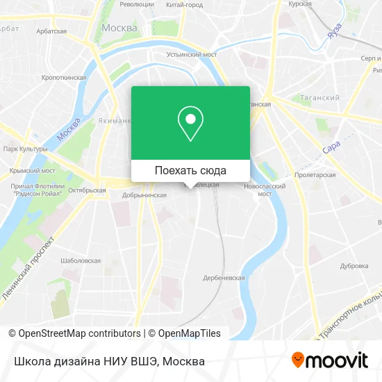 Карта Школа дизайна НИУ ВШЭ