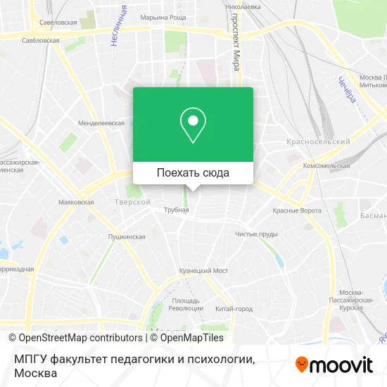 Карта МПГУ факультет педагогики и психологии