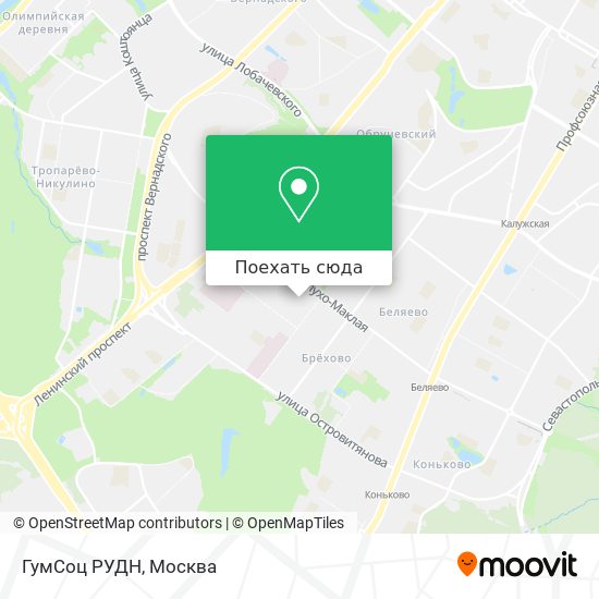 Карта ГумСоц РУДН