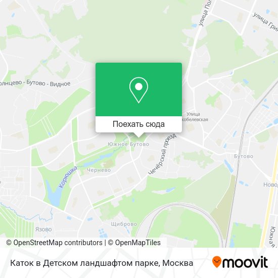Карта Каток в Детском ландшафтом парке