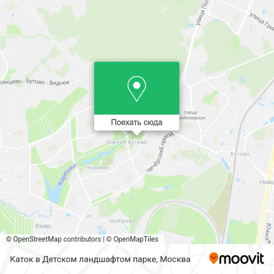 Карта Каток в Детском ландшафтом парке