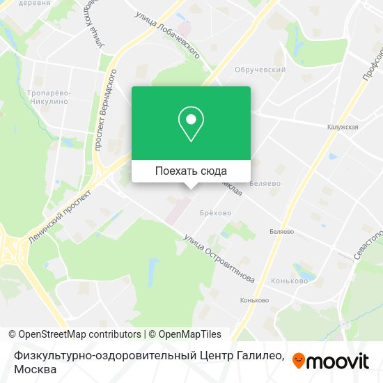 Карта Физкультурно-оздоровительный Центр  Галилео
