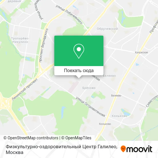 Карта Физкультурно-оздоровительный Центр  Галилео