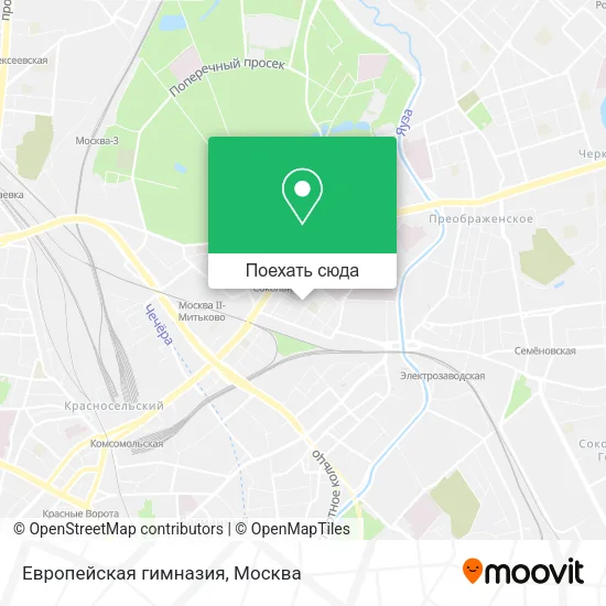 Карта Европейская гимназия
