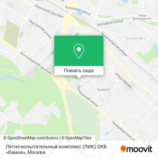 Карта Лётно-испытательный комплекс (ЛИК) ОКБ «Камов»