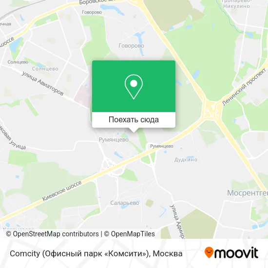 Карта Comcity (Офисный парк «Комсити»)