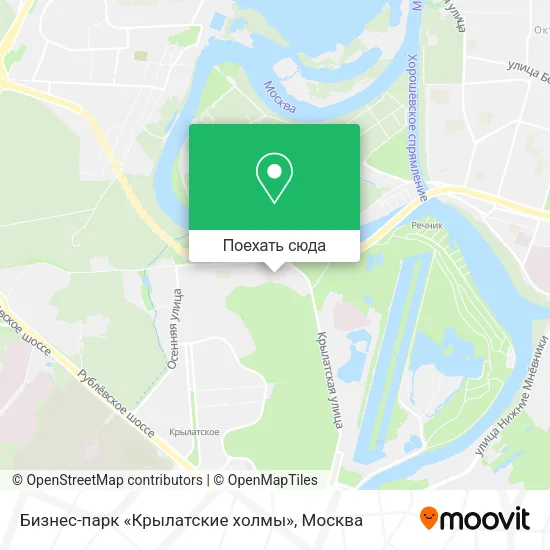 Карта Бизнес-парк «Крылатские холмы»