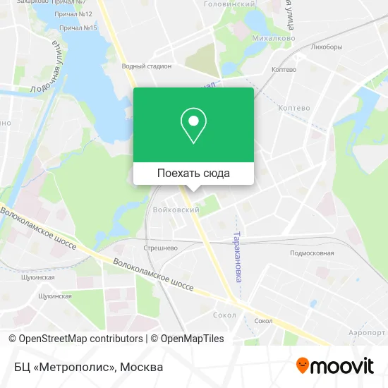 Карта БЦ «Метрополис»