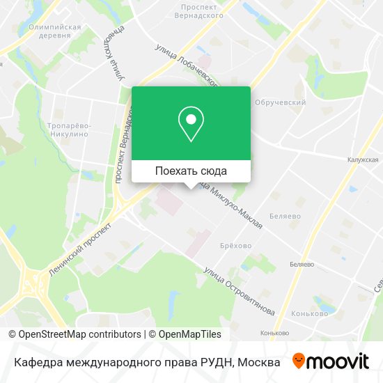 Карта Кафедра международного права РУДН