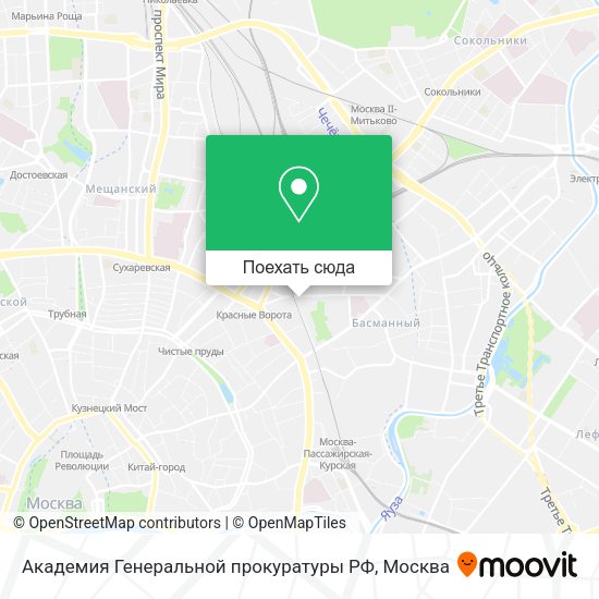 Карта Академия Генеральной прокуратуры РФ