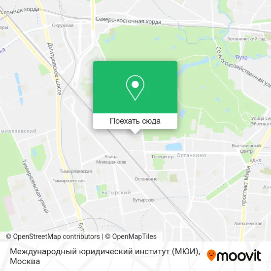 Карта Международный юридический институт (МЮИ)