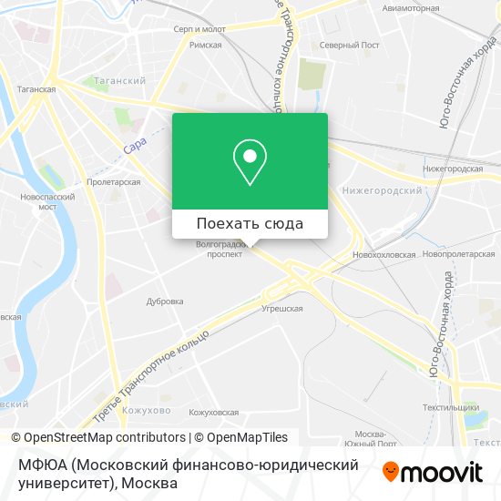 Карта МФЮА (Московский финансово-юридический университет)